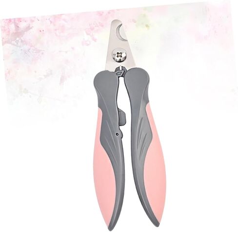 1Pc Pet Nail Clipper Ergonomic Stainless Steel Trimmer for Small Dogs Cats with Unique Lock Design Safe Easy Grooming Tool Pink in Saudi Arabia