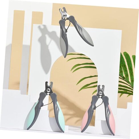1Pc Pet Nail Clipper Ergonomic Stainless Steel Trimmer for Small Dogs Cats with Unique Lock Design Safe Easy Grooming Tool Pink in Saudi Arabia