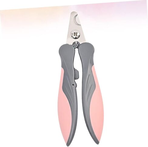 1Pc Pet Nail Clipper Ergonomic Stainless Steel Trimmer for Small Dogs Cats with Unique Lock Design Safe Easy Grooming Tool Pink in Saudi Arabia