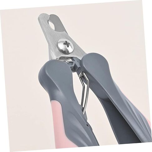 1Pc Pet Nail Clipper Ergonomic Stainless Steel Trimmer for Small Dogs Cats with Unique Lock Design Safe Easy Grooming Tool Pink in Saudi Arabia