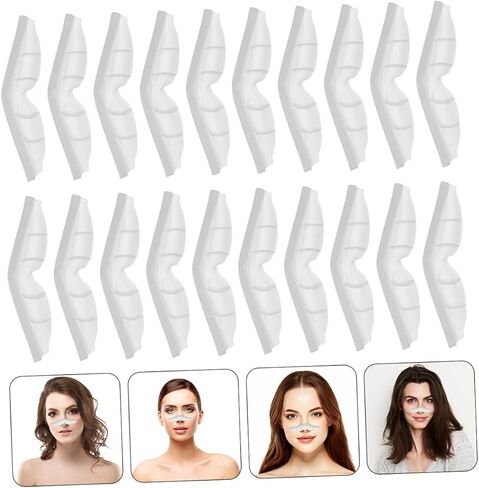 Tehaux 20pcs خطوط جسر الأنف المضادة للأنف لأقنعة الوجه وسادة وسادة أنف أنف السيليكون مريحة للبالغين والمراهقين للاستخدام اليومي والسفر in Kuwait