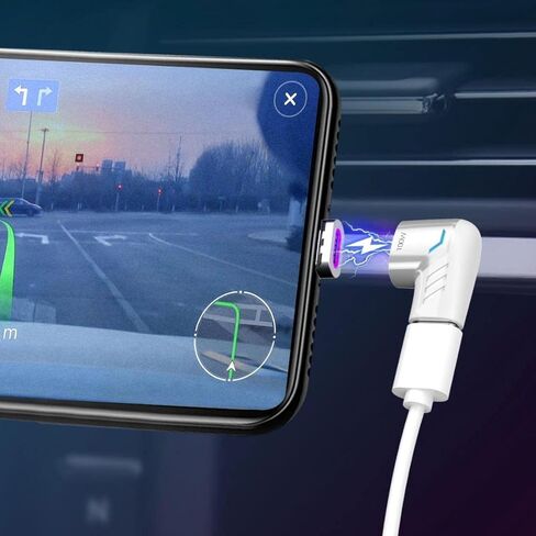 BoxWave Adapter Compatible with Elikliv EDM4 Coin Microscope (4.3 in) - MagnetoSnap PD Angle Adapter, Magnetic Charging Connector Device Saver - Metallic Silver in Saudi Arabia