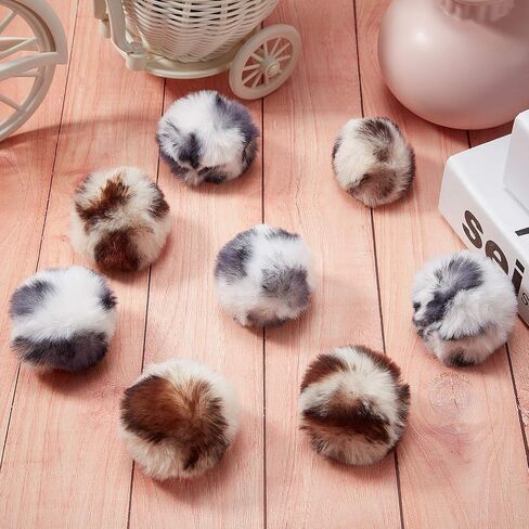 Skylety 8 قطع كرة POMS Cat مع كرات القط الناعمة Catnip Toy لعبة كبيرة أفخم كرات الاصطناعية غامضة فو ، فور التصحيح نفخة 2 بوصات للحيوانات الأليفة المطاردة المطاردة لعب الممارسة الداخلية in Saudi Arabia