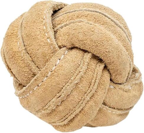 HuggleHounds Huggle-Hide Knotted Bone - Leather Dog Toys for Aggressive Chewers, Interactive Leather Toy for Small or Large Dog Breeds, Tough & Durable Chew Toy - Leather Bone, Medium in Saudi Arabia