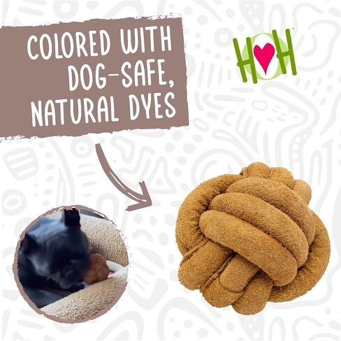 HuggleHounds Huggle-Hide Knotted Bone - Leather Dog Toys for Aggressive Chewers, Interactive Leather Toy for Small or Large Dog Breeds, Tough & Durable Chew Toy - Leather Bone, Medium in Saudi Arabia
