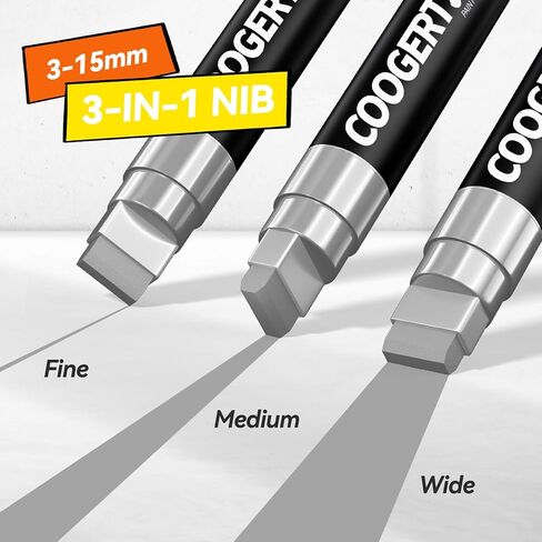 3Pcs Black Jumbo Poster Markers, 15MM Thick Permanent Acrylic Graffiti Markers, Wide Tip Paint Marker for Canvas, Posters Board, Fabric, Window, Glass, Wood, Teachers,Banner painting supplie in Kuwait