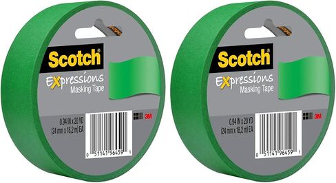 Scotch Expressions Masking Tape, 3" Core, 0.94" X 20 Yds, Primary Green in Kuwait