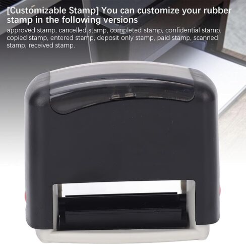 Self Inking Stamp Kit Self Stamping Tool Personalized Stamp Imprint Size with Black Ink for Date Numbers Custom Content in Saudi Arabia
