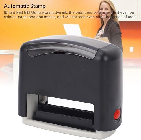 Self Inking Stamp Kit Self Stamping Tool Personalized Stamp Imprint Size with Black Ink for Date Numbers Custom Content in Saudi Arabia