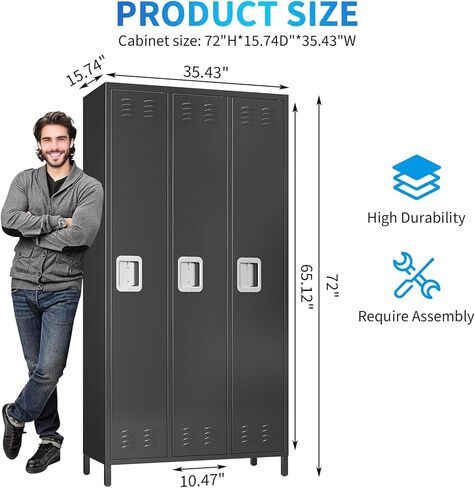 Metal Storage Cabinet,9 Doors Locker Shelf Metal Lockers for Employees,Locking Storage Cabinet,Home Office Storage for Home, School,Gym in Kuwait