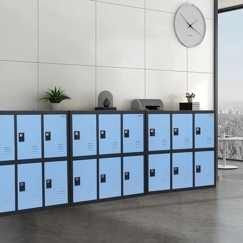 MECOLOR Metal Storage Lockers Employee lockers Small lockers and Business lockers for Home, Office, Garage,Gym,School... (P6D-BU) in Kuwait