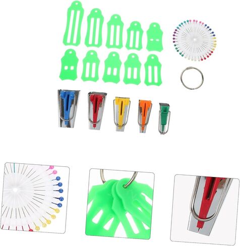 Gatuida 1SET Bias Tape Maker مجموعة أدوات الخياطة DIY لربط النسيج الخاص بربط النسيج والحرف الدائمة ومريحة للاستخدام المهني الشخصي للتقليب in Kuwait