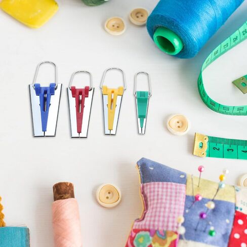 Toyvian 1 Set Set Bias Tape Maker Set أدوات خياطة خياطة للنسيج والجلد 6 مم 12 مم 25 مم مع AWL لمشاريع DIY والإبداعية in Saudi Arabia