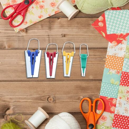 Toyvian 1 Set Set Bias Tape Maker Set أدوات خياطة خياطة للنسيج والجلد 6 مم 12 مم 25 مم مع AWL لمشاريع DIY والإبداعية in Saudi Arabia