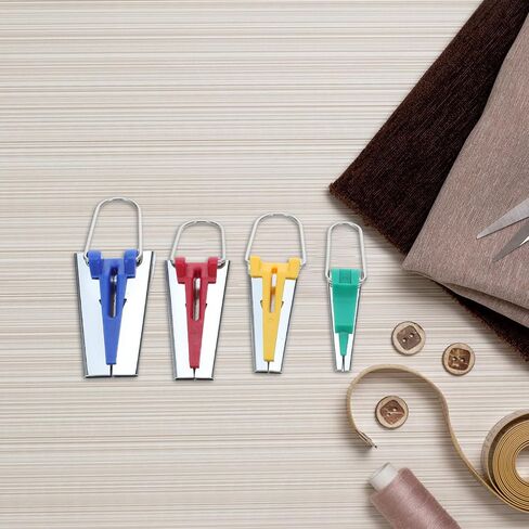 Toyvian 1 Set Set Bias Tape Maker Set أدوات خياطة خياطة للنسيج والجلد 6 مم 12 مم 25 مم مع AWL لمشاريع DIY والإبداعية in Saudi Arabia