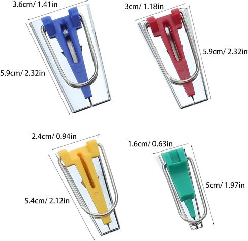 Toyvian 1 Set Set Bias Tape Maker Set أدوات خياطة خياطة للنسيج والجلد 6 مم 12 مم 25 مم مع AWL لمشاريع DIY والإبداعية in Saudi Arabia