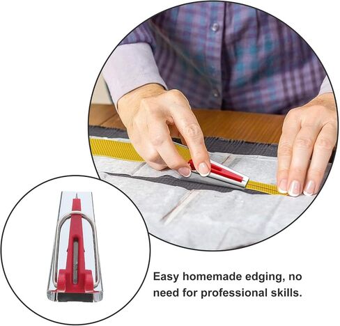 Toyvian 1 Set Set Bias Tape Maker Set أدوات خياطة خياطة للنسيج والجلد 6 مم 12 مم 25 مم مع AWL لمشاريع DIY والإبداعية in Saudi Arabia