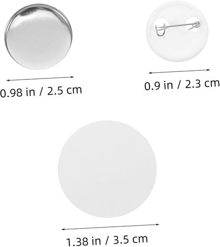 jojofuny 1set Badge Kit with Round Blank Pin Blanks for Enamel Includes Cover Plastic Back for Team Events and Party Souvenirs in Saudi Arabia
