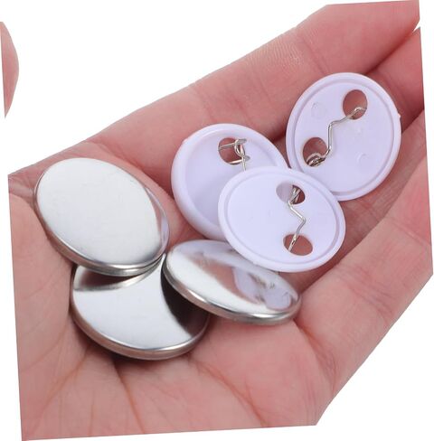 jojofuny 1set Badge Kit with Round Blank Pin Blanks for Enamel Includes Cover Plastic Back for Team Events and Party Souvenirs in Saudi Arabia