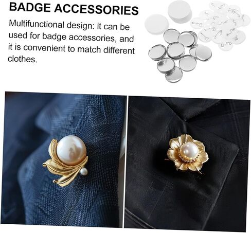 jojofuny 1set Badge Kit with Round Blank Pin Blanks for Enamel Includes Cover Plastic Back for Team Events and Party Souvenirs in Saudi Arabia