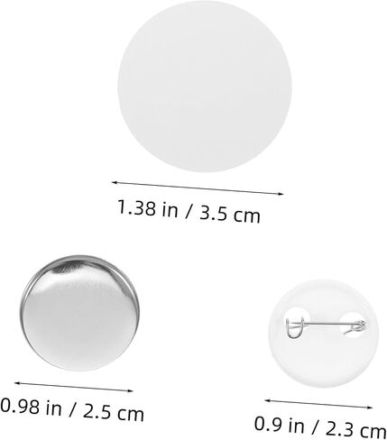 jojofuny 1set Badge Kit with Round Blank Pin Blanks for Enamel Includes Cover Plastic Back for Team Events and Party Souvenirs in Saudi Arabia