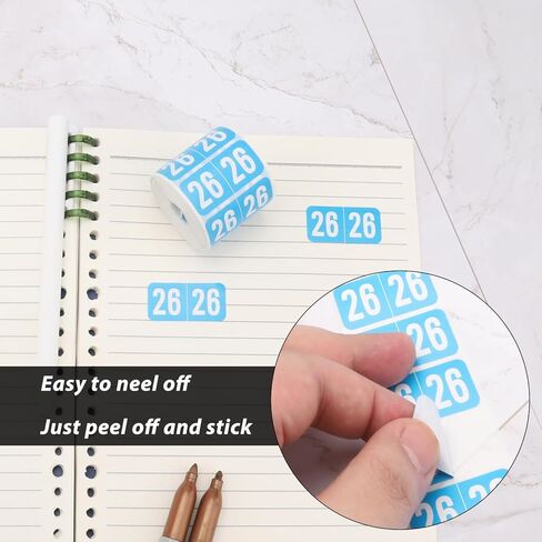 500pcs 2026 ملصقات سنة ، ملصقات عام ملفات لاصقة ، ملصقات مشفرة 2026 سنة لمجلسات ملفات تبويب النهاية ، 3/4 "× 1-1/2" (وردي) in Kuwait