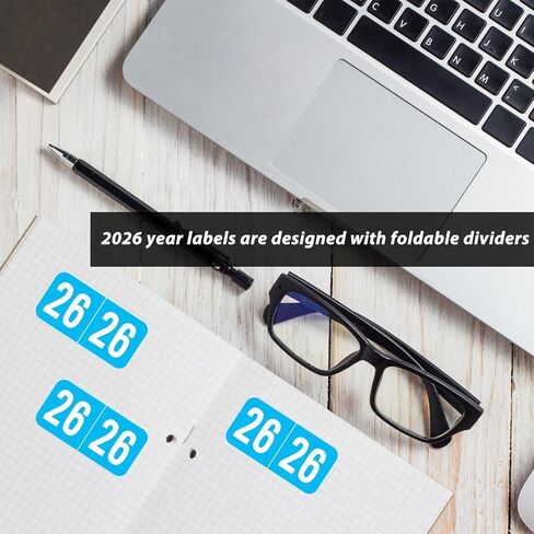 500pcs 2026 ملصقات سنة ، ملصقات عام ملفات لاصقة ، ملصقات مشفرة 2026 سنة لمجلسات ملفات تبويب النهاية ، 3/4 "× 1-1/2" (وردي) in Kuwait