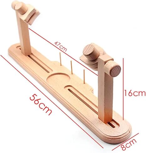 Hands-Free Wooden Cross Stitch Frame, Adjustable Embroidery Hoop Frame, 360-degree Rotating Bracket, Natural Beech Wood Material, DIY Craft Sewing Tools in Saudi Arabia