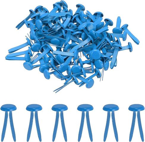 Patikil Brads للحرف الورقية ، 100 pcs السحابات الورق المعدني الأحمر جولة رأس Mini Brads تقسيم دبابيس لوازم الورق لصياغة لوكس DIY Craft Project Book ، 20 مم in Kuwait