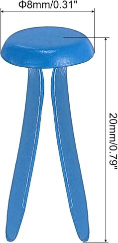 Patikil Brads للحرف الورقية ، 100 pcs السحابات الورق المعدني الأحمر جولة رأس Mini Brads تقسيم دبابيس لوازم الورق لصياغة لوكس DIY Craft Project Book ، 20 مم in Kuwait