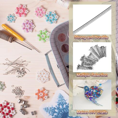 MECCANIXITY 600Pcs Head Pins Set, Flat Head Pins Plated Ball Head Pins Eye Pins for Jewelry Making for Craft Earring Bracelet Necklace Pendant Supplies 30mm 40mm Brass, Bronze in Saudi Arabia