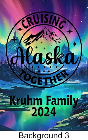 personalized Alaskan cruise door decorations magnetic, large cruise ship magnet banner, cruising Alaska together, custom name flag decoration Cruise door, decor idea cruise cabin (Alaska Background 3) in Kuwait