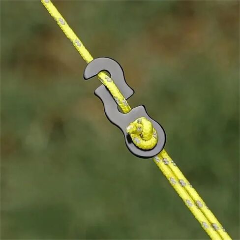 Tent Rope Tensioner 20pcs Adjustable Camping Tent Cord Rope Buckle S Type Tensioners Fastener Kit Outdoor Camping Tents Securing Accessories(Blue) in Saudi Arabia