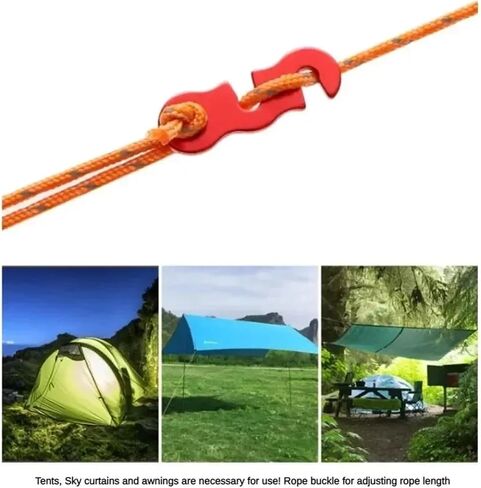 Tent Rope Tensioner 20pcs Adjustable Camping Tent Cord Rope Buckle S Type Tensioners Fastener Kit Outdoor Camping Tents Securing Accessories(Blue) in Saudi Arabia