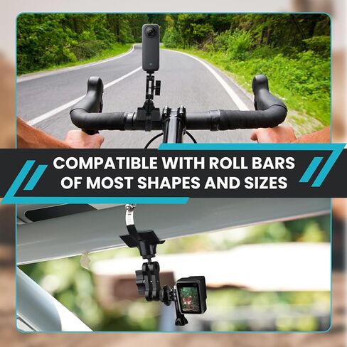 حامل هاتف CamKix BarGrip لقضبان UTV من جميع الأشكال - متوافق مع Polaris وCanAm وHonda وKawasaki وYamaha وWildcat - دوران 360 درجة لأقفاص 1"-2" RZR وملحقات الهواتف الذكية UTV in Kuwait