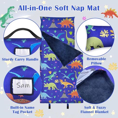 حصيرة قيلولة صغيرة مع حقيبة نوم للوسادة للأطفال والفتيان والبنات أكياس ناعم ناع in Kuwait