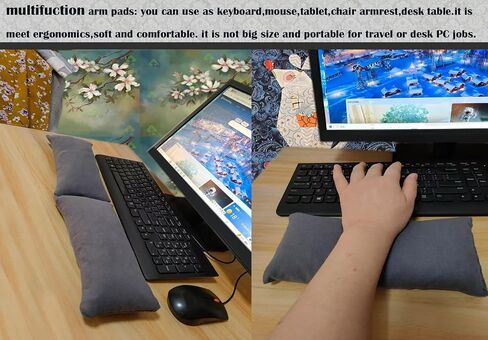 Office Chair Arm Pads Soft & Comfortable Elbow Rest & Forearm Support 100% Cotton Filled Armrest Pads for Desk,Computer & Gaming Ergonomic Elbow Pad Multifunctional Rest Cushion 2 Pack in Saudi Arabia