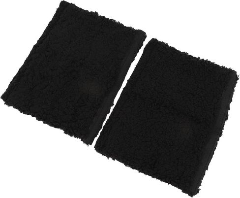 Sheepskin Fleece Armrest Cushion for Comfort Protecting Arms and Elbows in Office Chairs and More (Black) in Saudi Arabia