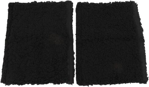 Sheepskin Fleece Armrest Cushion for Comfort Protecting Arms and Elbows in Office Chairs and More (Black) in Saudi Arabia