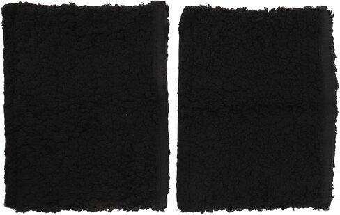 Sheepskin Fleece Armrest Cushion for Comfort Protecting Arms and Elbows in Office Chairs and More (Black) in Saudi Arabia