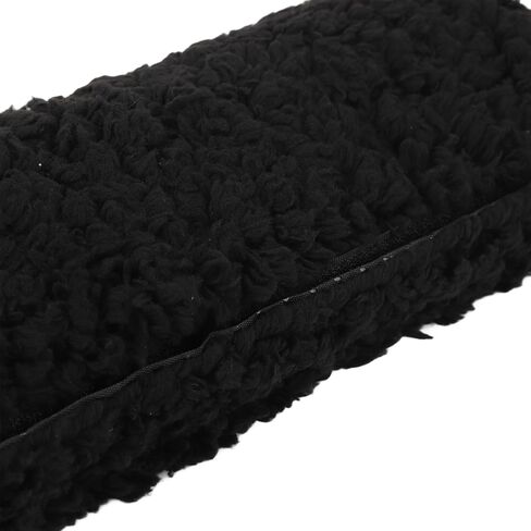 Sheepskin Fleece Armrest Cushion for Comfort Protecting Arms and Elbows in Office Chairs and More (Black) in Saudi Arabia