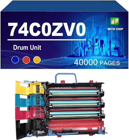 74C0ZK0 74C0ZV0 Drum Unit with Chip Compatible for Lexmark CS720 CS725 CX725 CS720de CS725de CX725de CX725dhe Printer, High Yield,74C0ZV0-40000 Pages in Kuwait