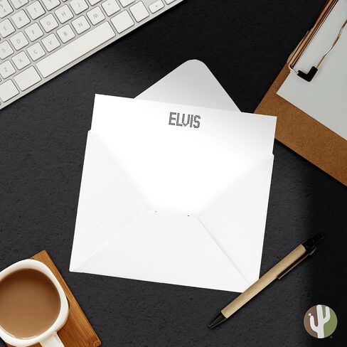 Desert Cactus Elvis Presley 10 Pack Notecards Stationery Cardstock Includes Envelopes Memo Party Thank You (Notecard Design C) in Saudi Arabia