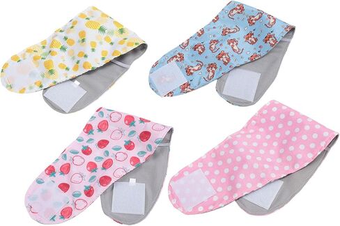 Pomya Dog Diapers Male ، Male Dog Belly Band Band يمكن إعادة استخدامه الأنيق المريح 4pcs لرعاية ما بعد الجراحة (L) in Saudi Arabia
