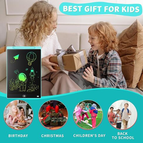 [2 Pack] Genialba LCD كتابة لوحة رسوبلات ملونة بحجم 8.5 بوصة ، وهدايا تودلر التعليمية للألعاب التعليمية للفتيات والفتيان البالغ من العمر 3-8 سنوات ، وسادة الرسم الإلكترونية للأطفال (Pink & Blue) in Kuwait