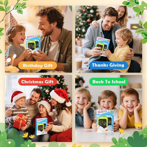 2 Pack LCD Writing Tablet for Kids, 6.5 Inch Colorful Doodle Board Drawing Tablet, Educational Kid Toys, Doodle Pad Dinosaur Toys for 3 4 5 6 7 8 Year Old Boys Girls in Kuwait