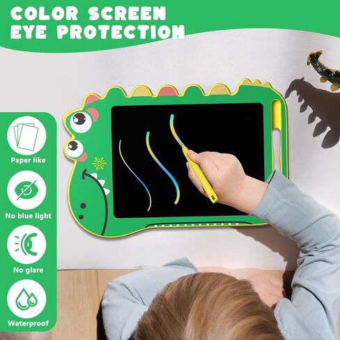 BKM LCD Writing Tablet for Kids, Educational Toddler Toys, Colorful Doodle Board Drawing Tablet with Screen Lock & Erase Button, Dinosaur Toys for Ages 3-8, Birthday Gifts for Boys Girls,8.5 inch in Saudi Arabia
