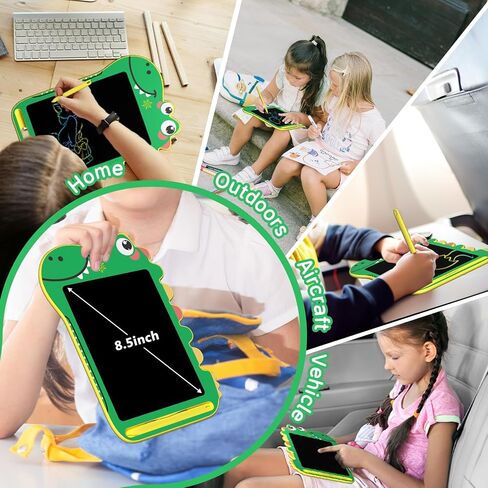 BKM LCD Writing Tablet for Kids, Educational Toddler Toys, Colorful Doodle Board Drawing Tablet with Screen Lock & Erase Button, Dinosaur Toys for Ages 3-8, Birthday Gifts for Boys Girls,8.5 inch in Saudi Arabia