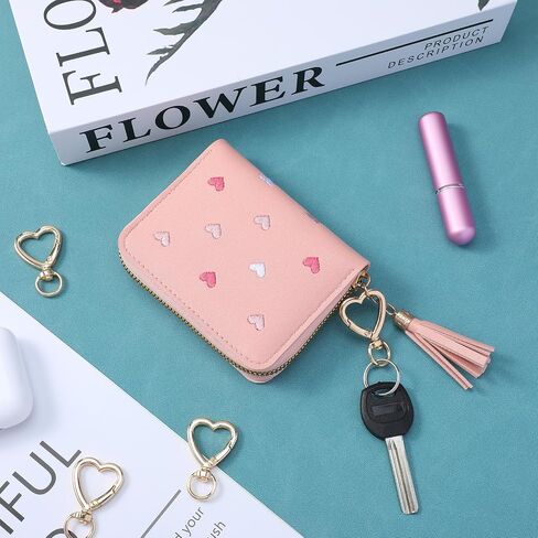 20Pcs Heart Shape Keychains Gold Metal Spring Key Chain Sturdy Heart Keychain Clip Hardware Accessories for Handbag DIY Bags Keys Rings and Card Holders Craft Making Hanging Buckle Key Ring in Saudi Arabia