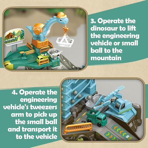 Toy Car Ramp Track ، Adventure Railcar Colorful Contraction Construction Play مجموعة مع 8 سيارات هدايا مسار للأطفال 3+ in Kuwait